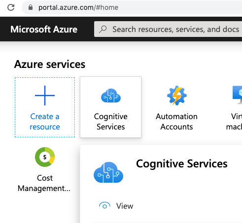 Azure Cognitive Service Computer Vision